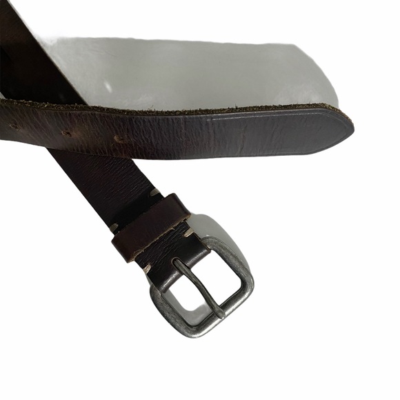 Brown Leather Belt Split in back, 38 1/2” long - Picture 6 of 7